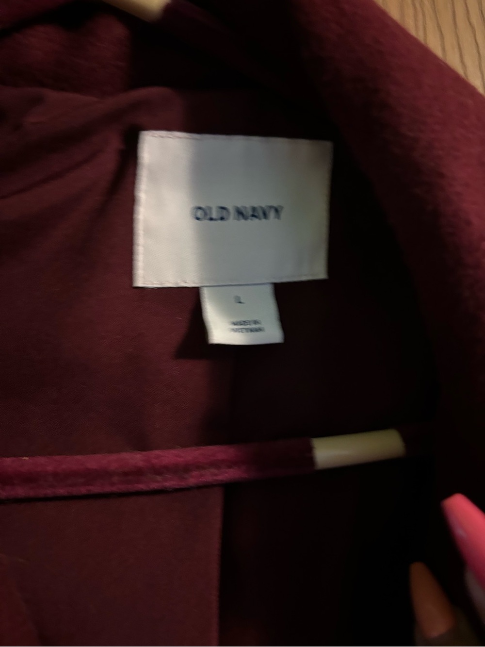 Old Navy Burgundy Double-Breasted Peacoat - Picture 2 of 4